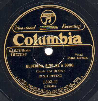 78-Bluebird, Sing Me A Song - Columbia 1393-D